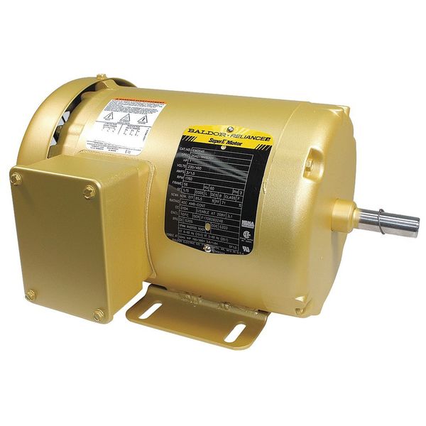 3-Phase General Purpose Motor, 1 HP, 56 Frame, 208-230/460V AC Voltage, 1,760 Nameplate RPM