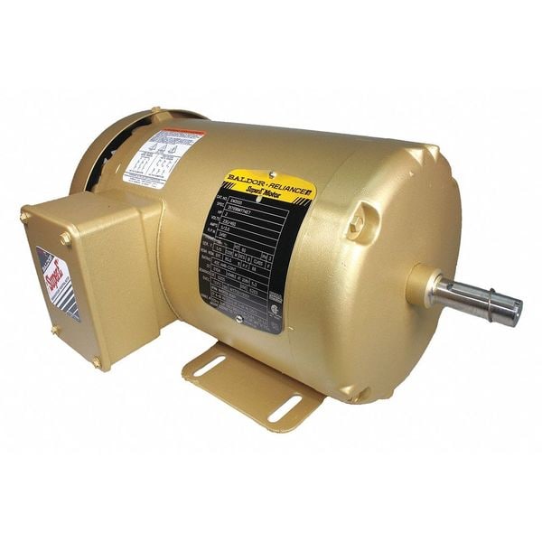 3-Phase General Purpose Motor, 2 HP, 56 Frame, 208-230/460V AC Voltage, 3,490 Nameplate RPM