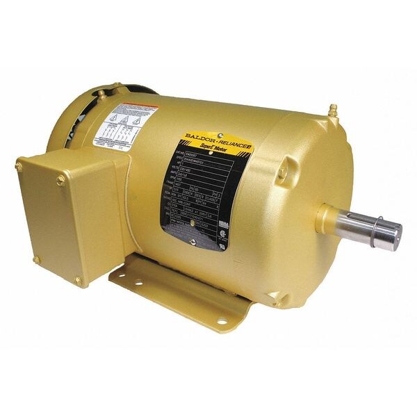 3-Phase General Purpose Motor, 1 HP, 145T Frame, 208-230/460V AC Voltage, 1155 Nameplate RPM