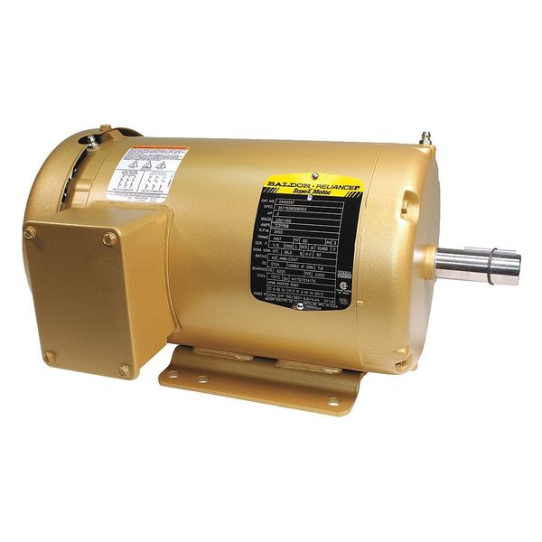 3-Phase General Purpose Motor, 3 HP, 143T Frame, 208-230/460V AC Voltage, 3,450 Nameplate RPM