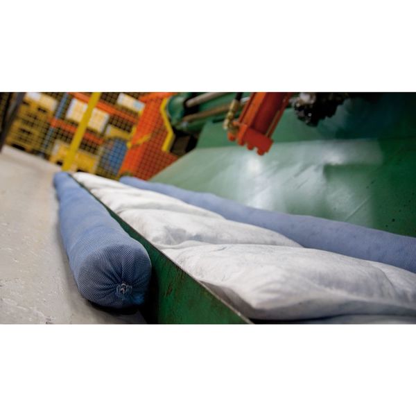 Sorbents, 44 gal/pk; 1.1 gal/sock, Oil Absorbed, Blue, Polypropylene, 40 PK