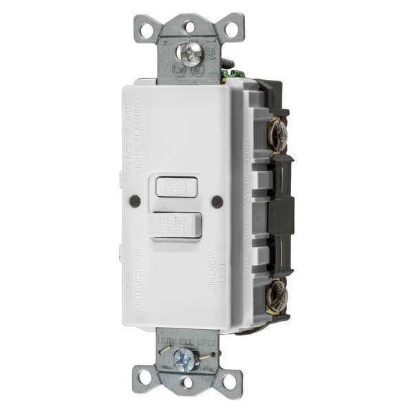 GFCI Receptacle, 20A, 125VAC, White