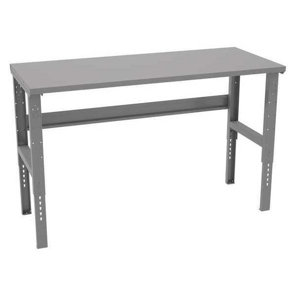 Bolted Workbench, Steel, 72 in W, 35-3/8 in to 41-3/8 in Height, 1,800 lb, Straight