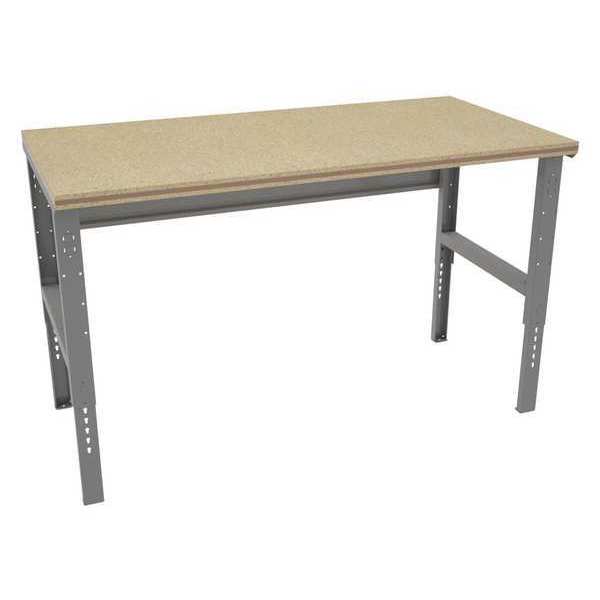 Bolted Workbench, Shop Top, 72 in W, 35-3/8 in to 41-3/8 in Height, 1,500 lb, Straight