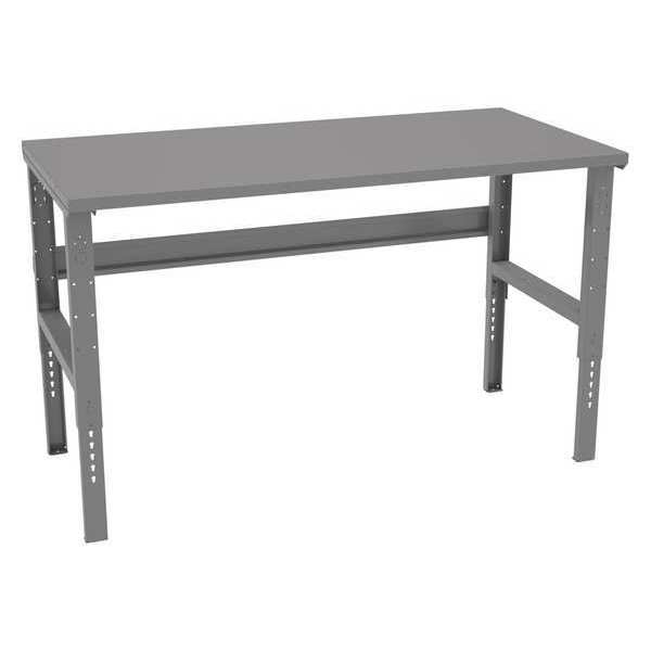 Bolted Workbench, Steel, 72 in W, 35-3/8 in to 41-3/8 in Height, 1,800 lb, Straight