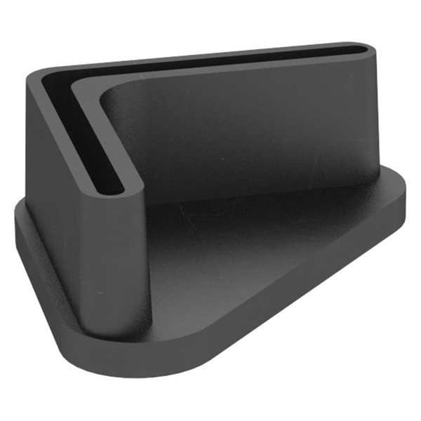 Footplate for Shelving, 1-1/2 in D x 1-1/2 in W x 3/4 in H, Nylon