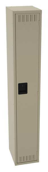 Wardrobe Locker, 12 in W, 15 in D, 72 in H, (1) Tier, (1) Wide, Sand