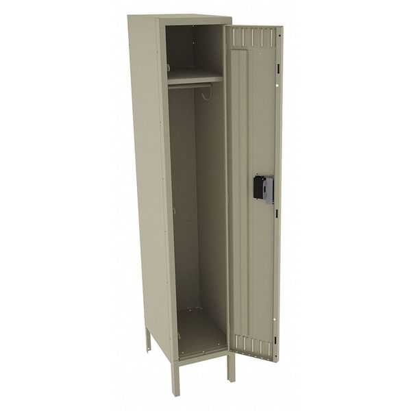 Wardrobe Locker, 12 in W, 18 in D, 66 in H, (1) Tier, (1) Wide, Sand