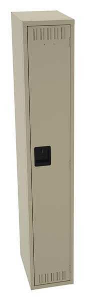 Wardrobe Locker, 12 in W, 18 in D, 72 in H, (1) Tier, (1) Wide, Sand