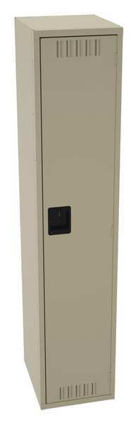 Wardrobe Locker, 15 in W, 18 in D, 72 in H, (1) Tier, (1) Wide, Sand