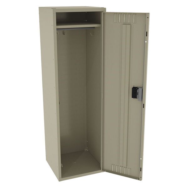 Wardrobe Locker, 18 in W, 18 in D, 60 in H, (1) Tier, (1) Wide, Sand