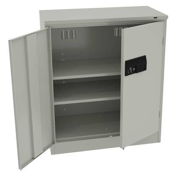 22 ga. ga. Carbon Steel Storage Cabinet, 36 in W, 42 in H, Stationary