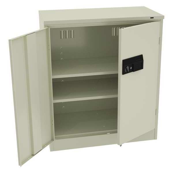 22 ga. ga. Carbon Steel Storage Cabinet, 36 in W, 42 in H, Stationary