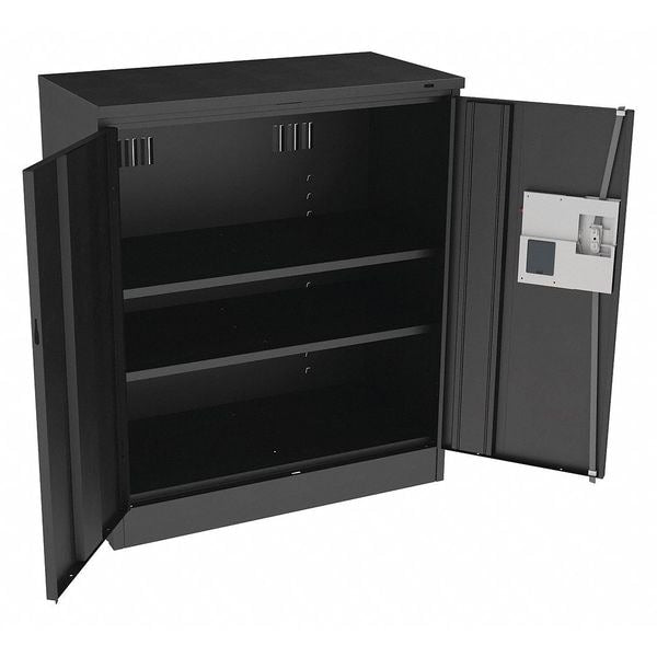 24 ga. ga. Carbon Steel Storage Cabinet, 36 in W, 42 in H, Stationary