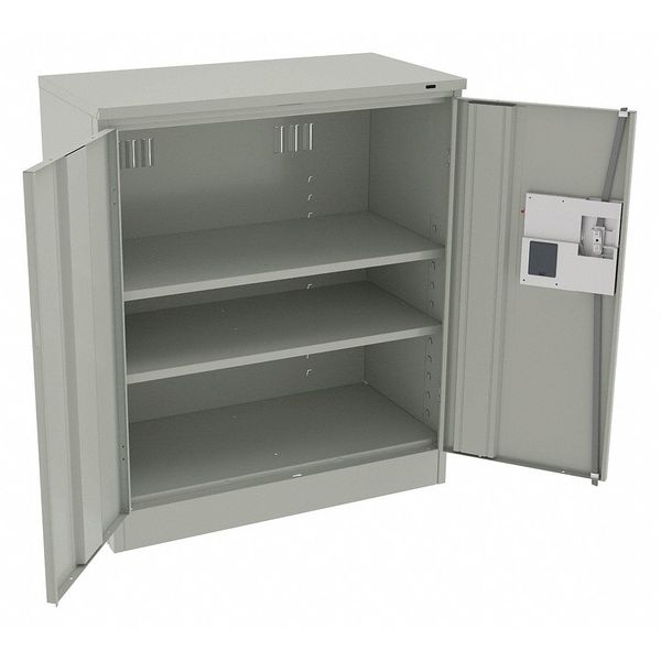 24 ga. ga. Carbon Steel Storage Cabinet, 36 in W, 42 in H, Stationary