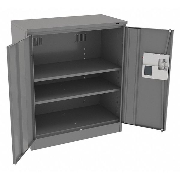 24 ga. ga. Carbon Steel Storage Cabinet, 36 in W, 42 in H, Stationary