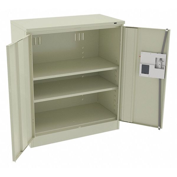 24 ga. ga. Carbon Steel Storage Cabinet, 36 in W, 42 in H, Stationary