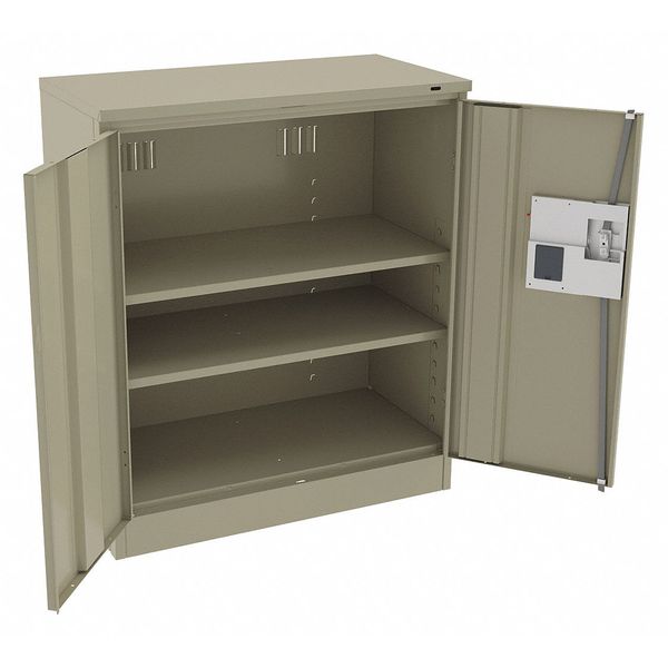 24 ga. ga. Carbon Steel Storage Cabinet, 36 in W, 42 in H, Stationary