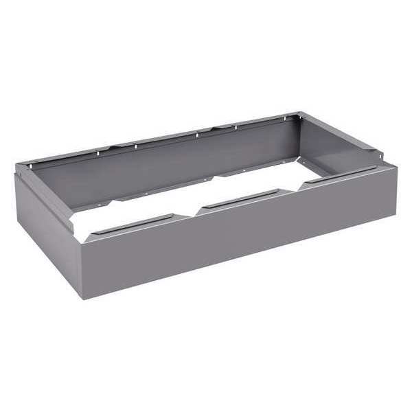 Assembled Locker Base, 15in.D, Medium Gray