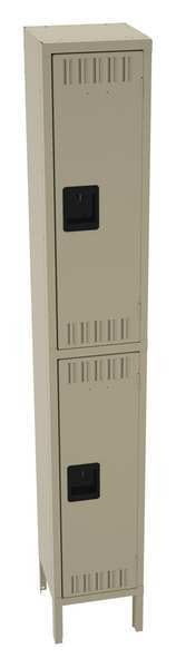 Wardrobe Locker, 12 in W, 12 in D, 78 in H, (1) Wide, (2) Openings, Sand