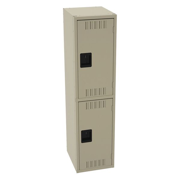 Wardrobe Locker, 36 in W, 18 in D, 42 in H, (1) Wide, (2) Openings, Sand