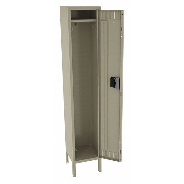Wardrobe Locker, 12 in W, 12 in D, 66 in H, (1) Tier, (1) Wide, Sand