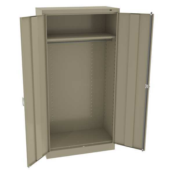 24 ga. Carbon Steel Storage Cabinet, 36 in W, 72 in H, Stationary