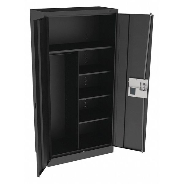 24 ga. Carbon Steel Storage Cabinet, 36 in W, 72 in H, Stationary