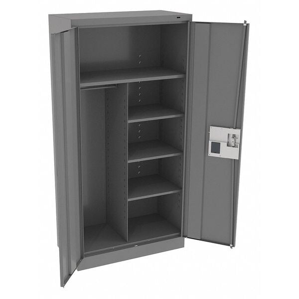 24 ga. Carbon Steel Storage Cabinet, 36 in W, 72 in H, Stationary