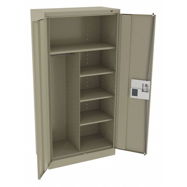 24 ga. Carbon Steel Storage Cabinet, 36 in W, 72 in H, Stationary