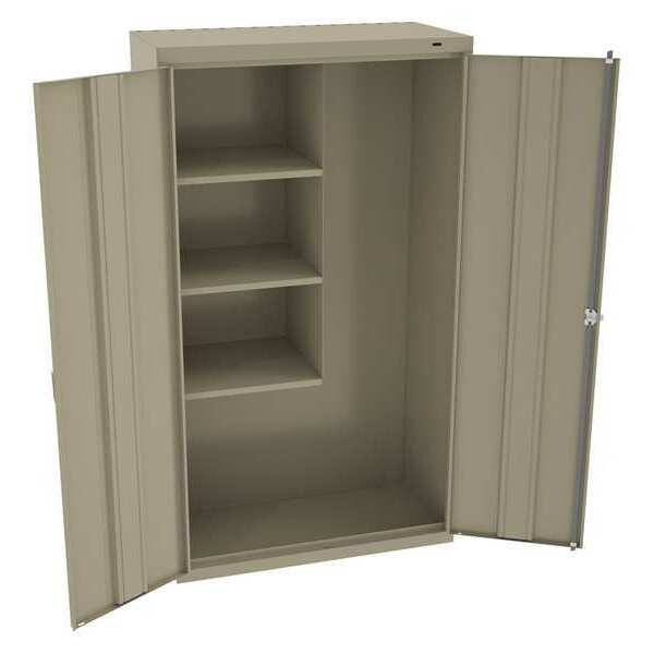 24 ga. Steel Storage Cabinet, 36 in W, 64 in H, Stationary