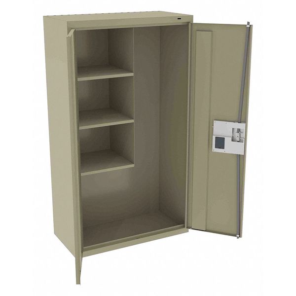 24 ga. Steel Storage Cabinet, 36 in W, 64 in H, Stationary