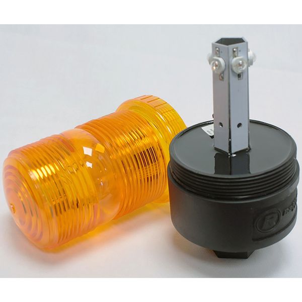 Warning Strobe, Amber, LED, 120VAC