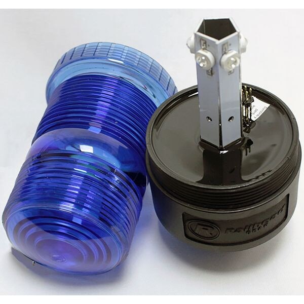 Warning Strobe, Blue, LED, 120VAC