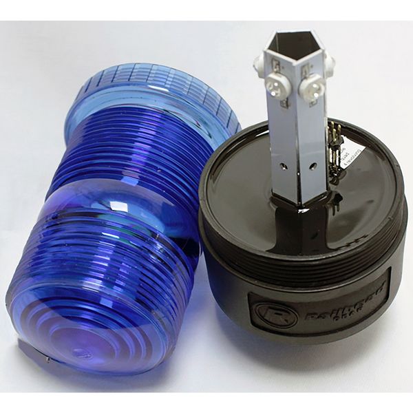 Warning Strobe, Blue, LED, 12 to 90VDC