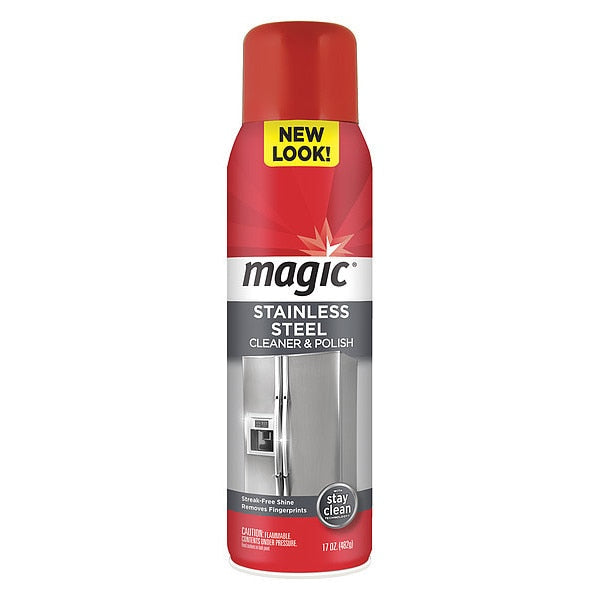 Stainless Steel Cleaner, Aerosol Spray Can, 17 oz, Ready to Use, Unscented