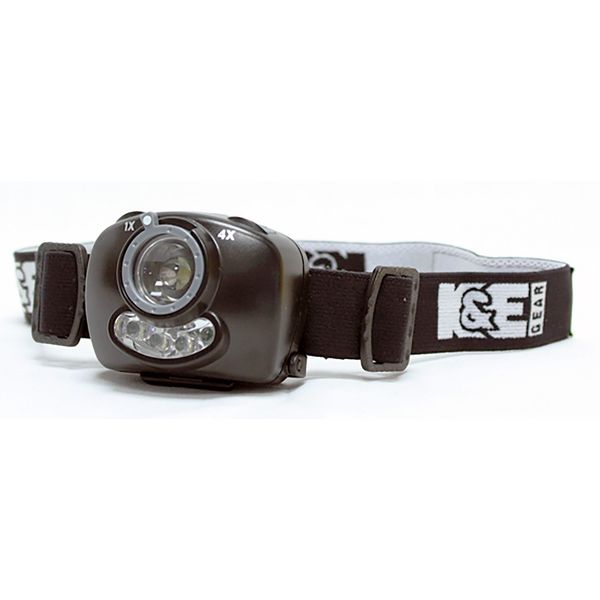 K&E GEAR 140 Lumens, LED Black Headlamp