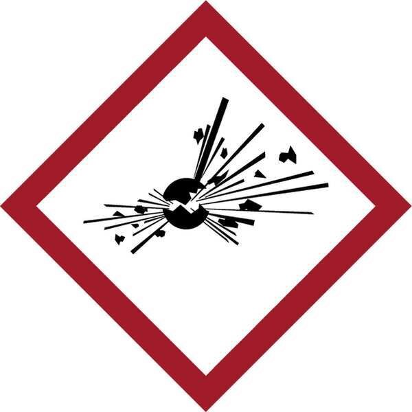 Label, GHS Explosive, Vinyl, 16/Sheet