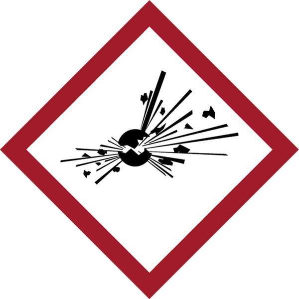 Label, GHS Explosive, Vinyl, 4/Sheet