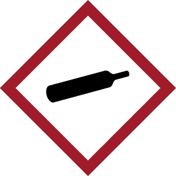 Label, GHS Gas Pressure, Paper, 4/Sheet