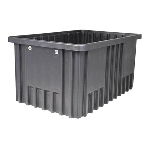 Divider Box, Black, Polypropylene, 17 in W, 3 in H, .44 cu ft Volume Capacity