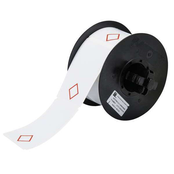 Thermal Transfer Label, Red on White, Labels/Roll: 340