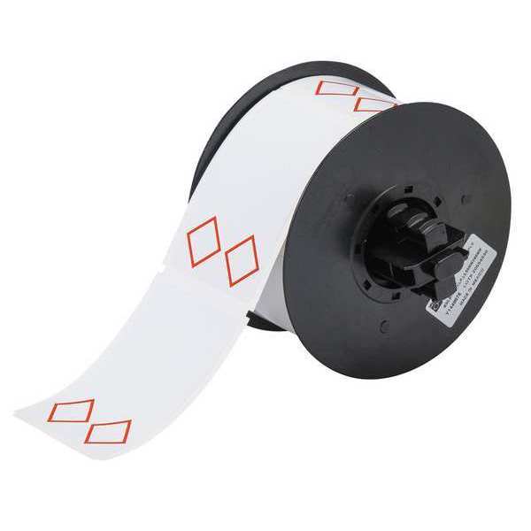 Thermal Transfer Label, Red on White, Labels/Roll: 340