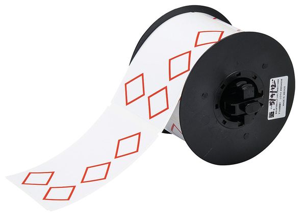 Thermal Transfer Label, Red on White, Labels/Roll: 270