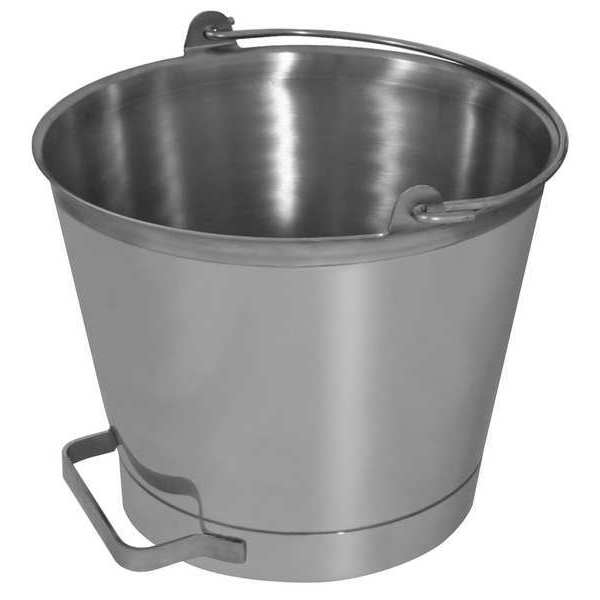 Pail, 13 qt, Stainless Steel, Extra Handle
