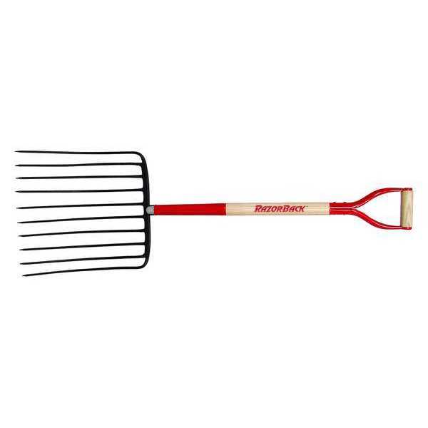 Ensilage Fork, D-Grip Handle, 30in.LHandle