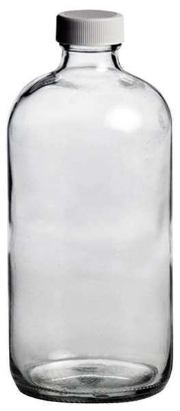 Glass Bottle, 16 oz., Clear, PK12