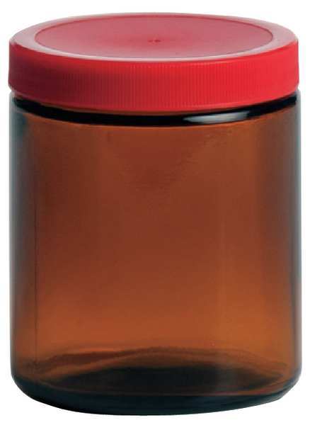 Glass Bottle, 8 oz., Amber, PK24