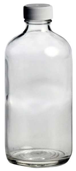 Glass Bottle, 8 oz., Clear, PK24