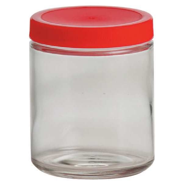 Glass Bottle, 8 oz., Clear, PK24
